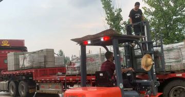 朔州 黄金麻冰裂纹，地铺石装车