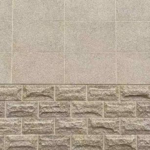 朔州 黄金麻自然面蘑菇石配荔枝面干挂