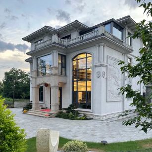 朔州 白麻花岗岩私人别墅干挂石材豪华定制