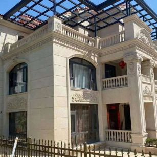 朔州 黄金麻花岗岩荔枝面别墅外墙干挂