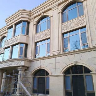 朔州 黄金麻花岗岩别墅外墙干挂