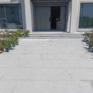 朔州 芝麻白花岗岩地铺石地面铺装