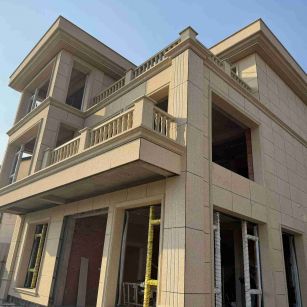 朔州 黄金麻花岗岩石材荔枝面外墙干挂效果展示