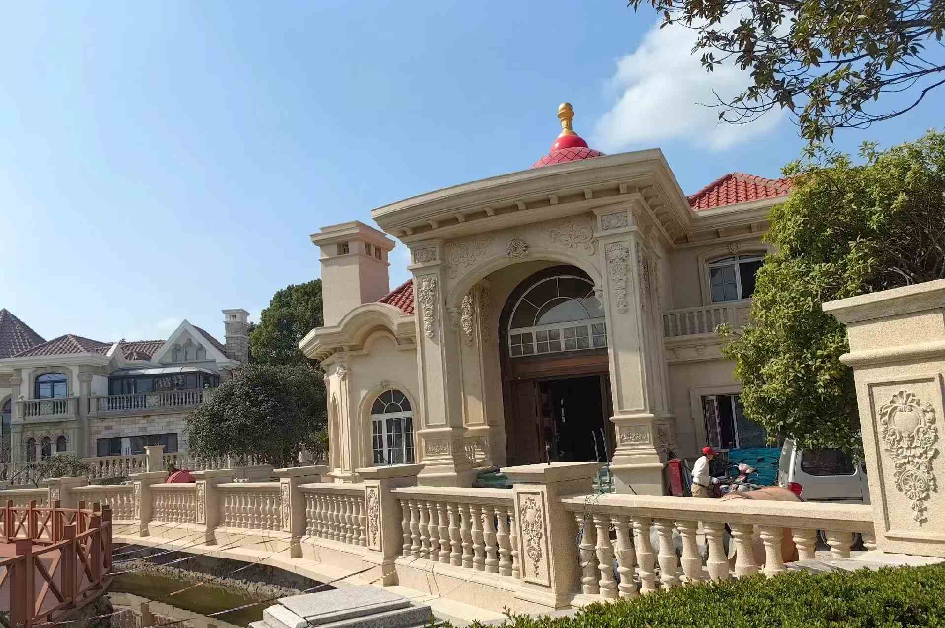 朔州 黄金麻花岗岩欧式别墅