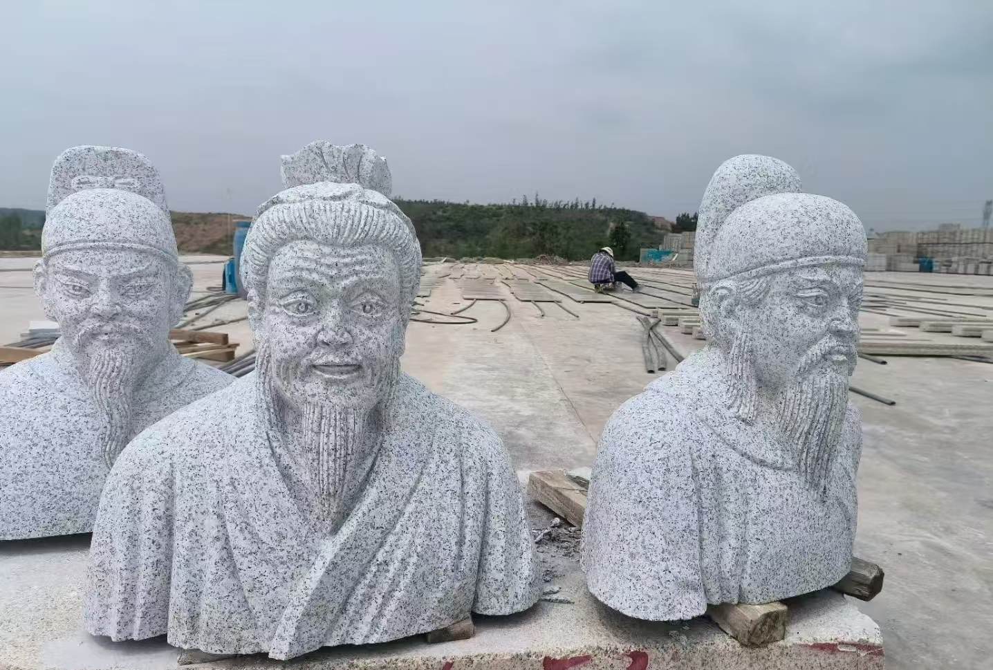 朔州 白麻花岗岩石材人物立体雕刻