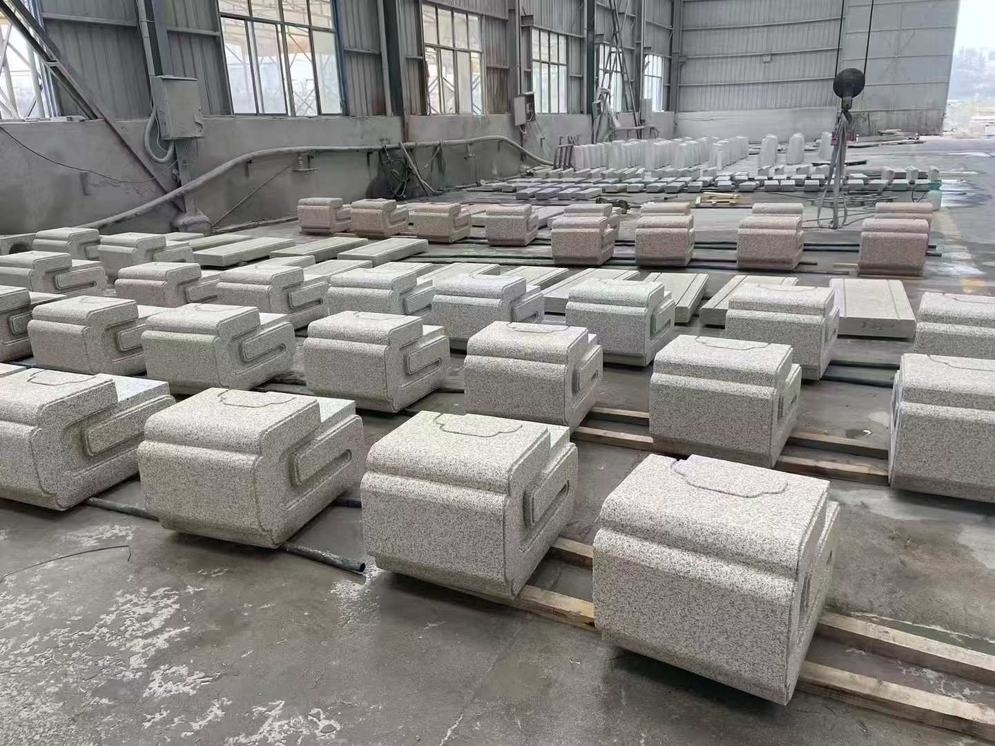 朔州 白麻花岗岩异形加工-石凳，坐凳