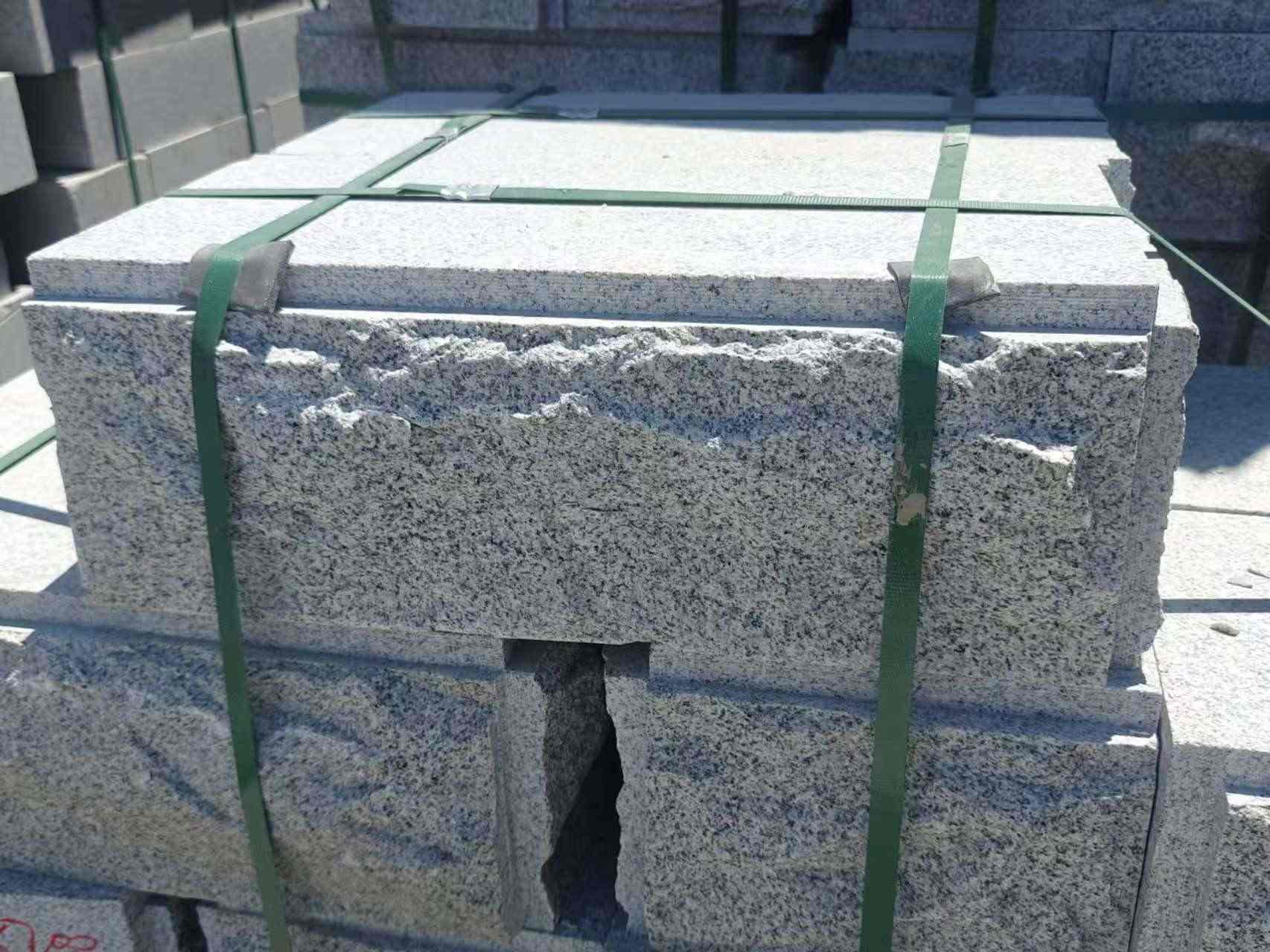 朔州 芝麻白花岗岩自然面成品