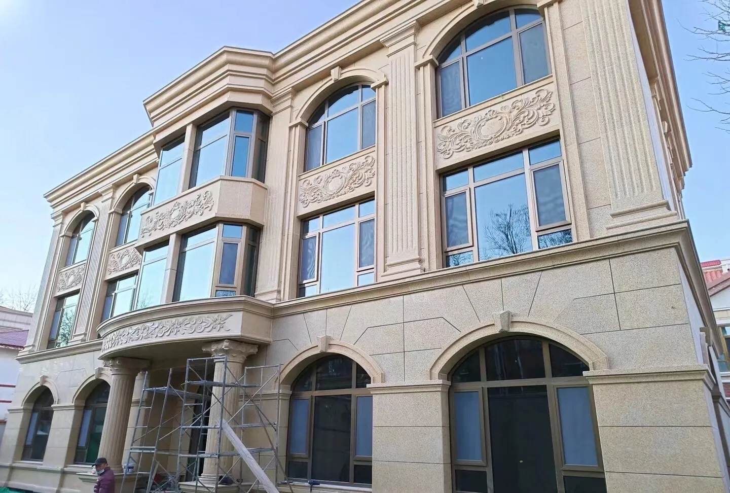 朔州 黄金麻花岗岩别墅外墙干挂