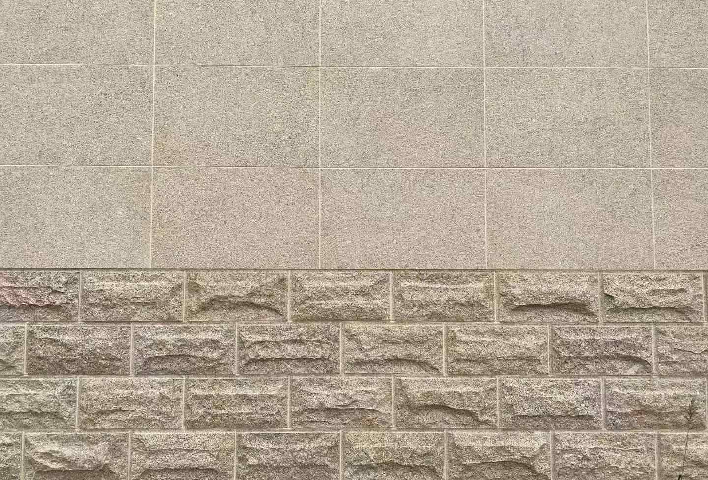 朔州 黄金麻自然面蘑菇石配荔枝面干挂