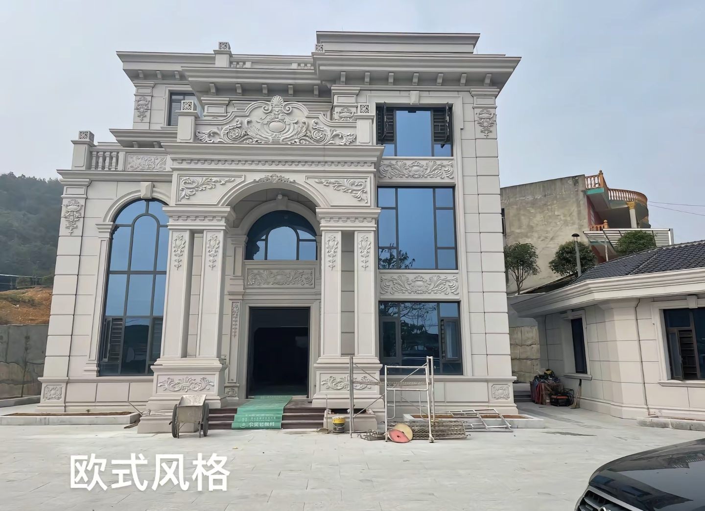 朔州 白麻花岗岩别墅外墙干挂