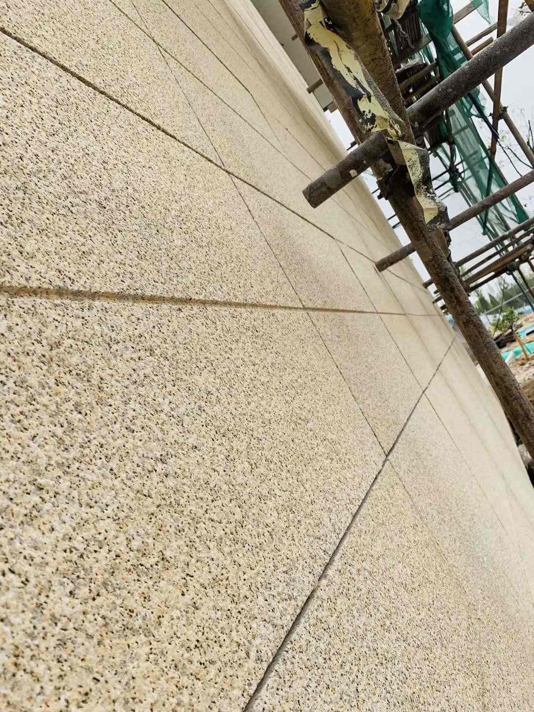 朔州 黄金麻花岗岩荔枝面外墙干挂石材效果示例