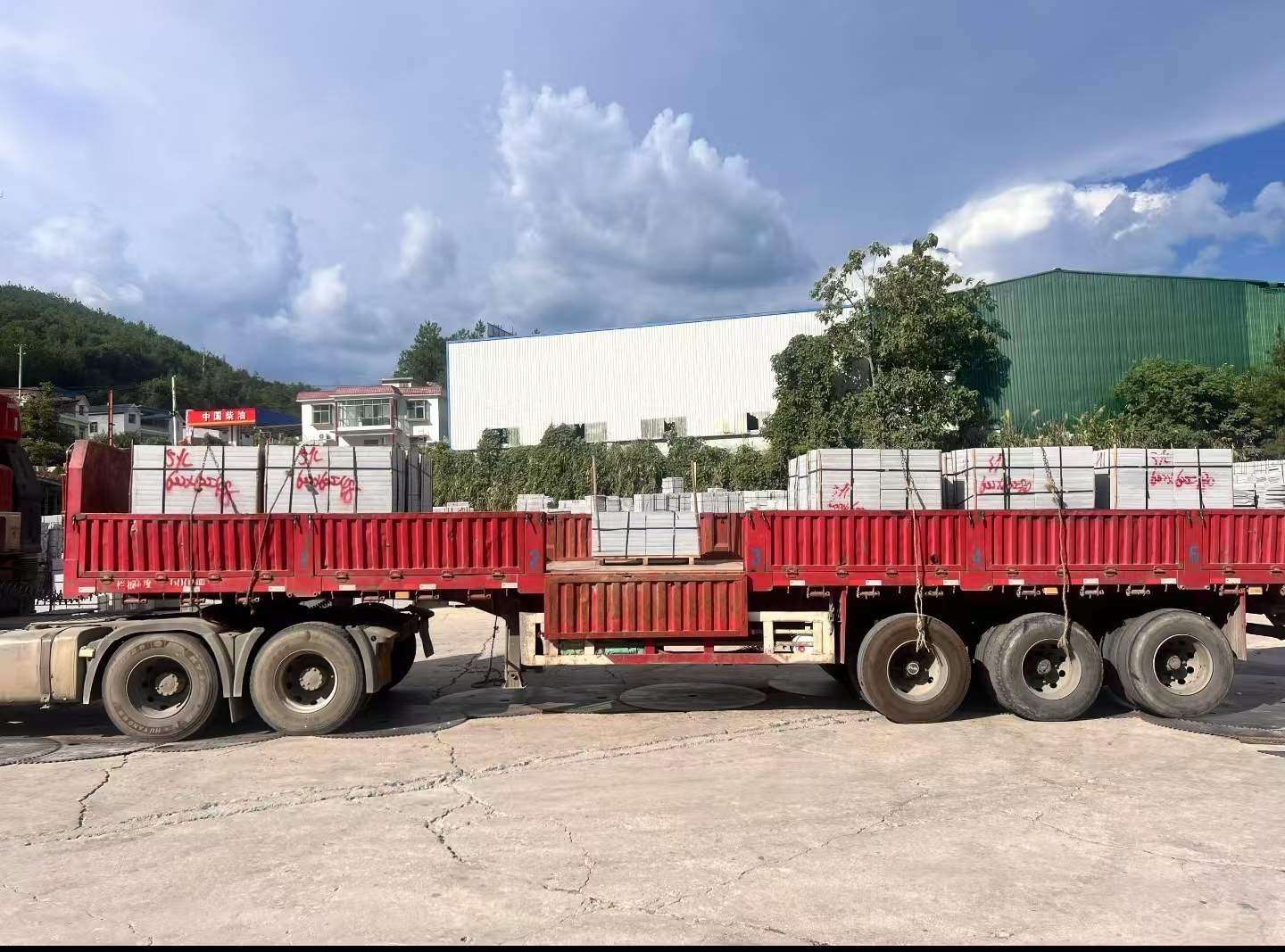 朔州 芝麻灰花岗岩地铺石出货日常